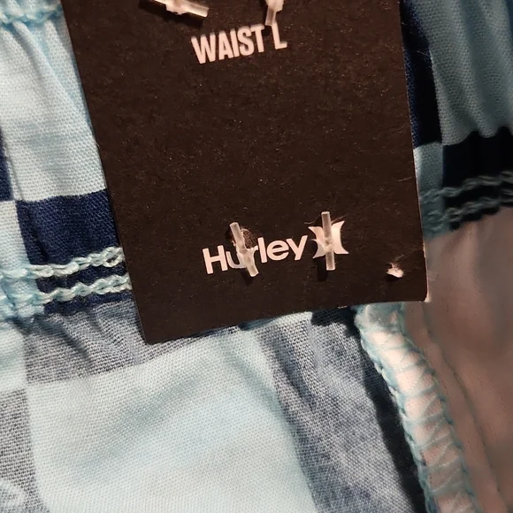 Hurley Blue large 12 13 printed pull on walkshorts large new with tags - Picture 9 of 13